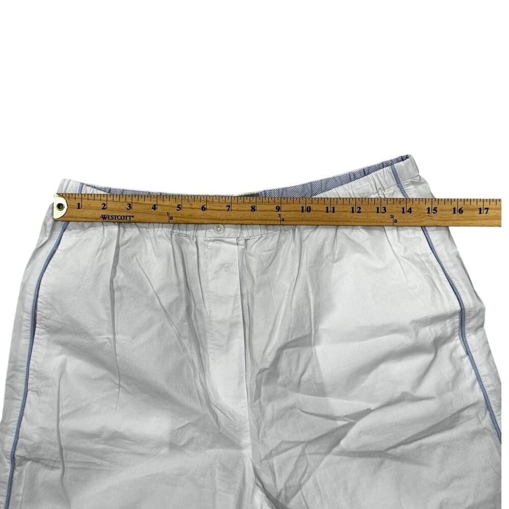 J.Crew Classic Cozy Pajama Pant Set End-on-End Cotton White Size S - Picture 10 of 15
